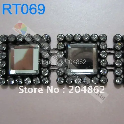 10 ярдов Высококачественная квадратная стеклянная черная пластиковая основа