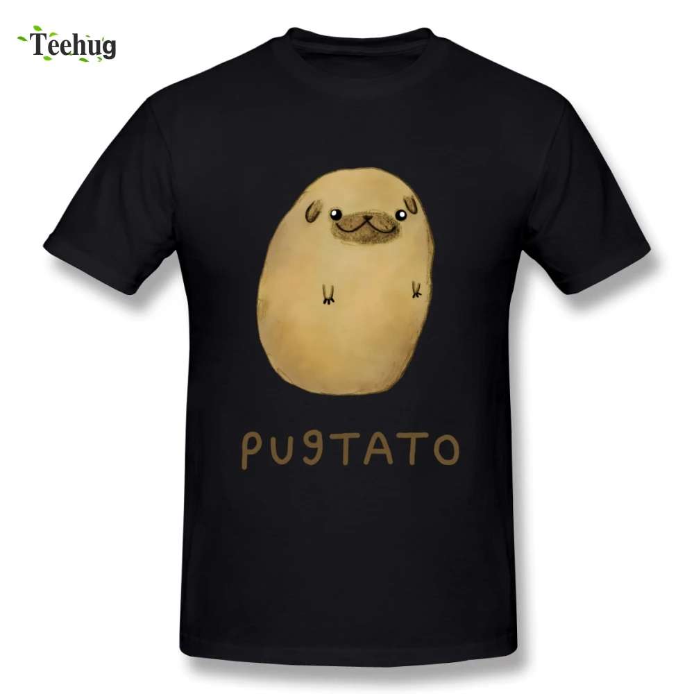 

Crewneck Pug Tee For Male Funny Top Design For Male O-neck Top Tees