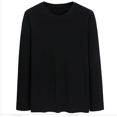 Мужская футболка большого размера, 7XL 8XL 9XL 10XL, длинный рукав, круглый вырез, свободная, хлопок, повседневная, Спортивная, черный, серый, белый - Цвет: picture color