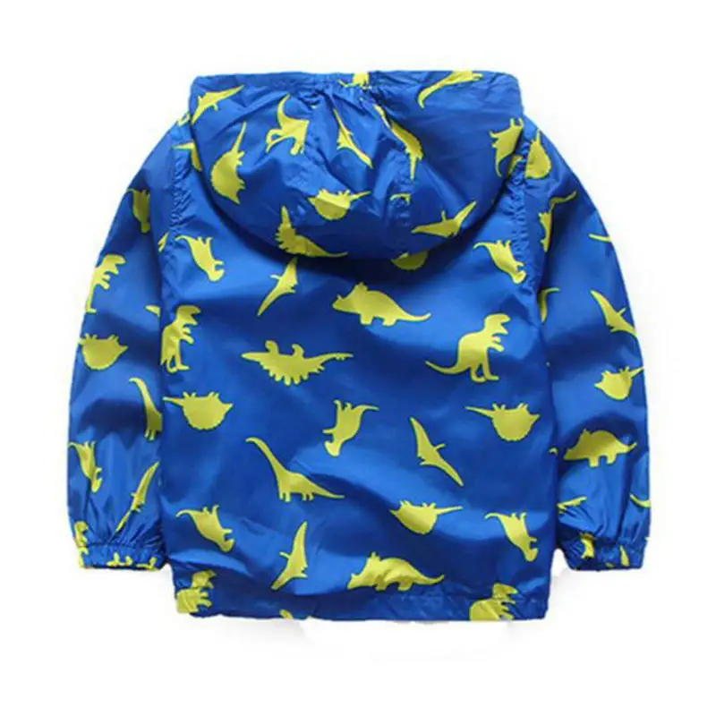 Куртки для маленьких мальчиков пальто с капюшоном dinasaur куртка детское