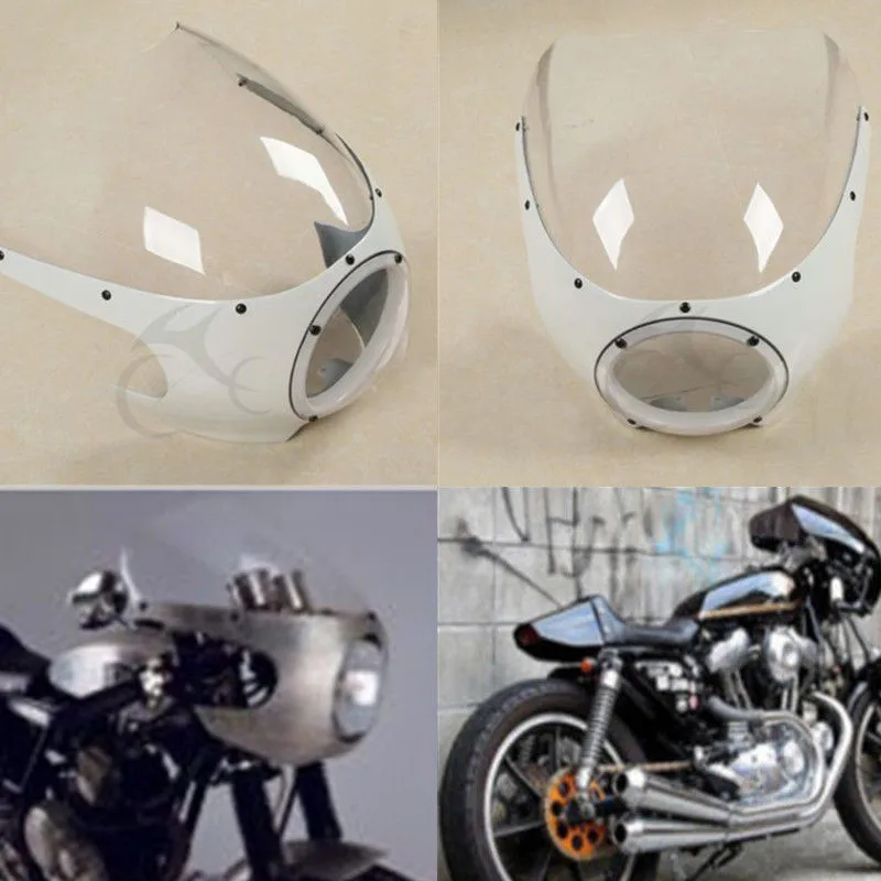Фара для мотоцикла 5 3/4 &quotCafe Racer обтекатель ветрового стекла Harley Sportster XL 883 1200 Dyna