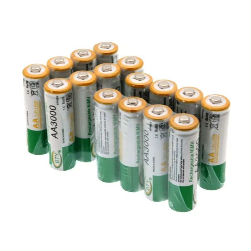 Абсолютно новые 1,2 V 3000mAh NI MH AA предварительно заряженные аккумуляторы NI-MH перезаряжаемые aa батареи для игрушек камера микрофон