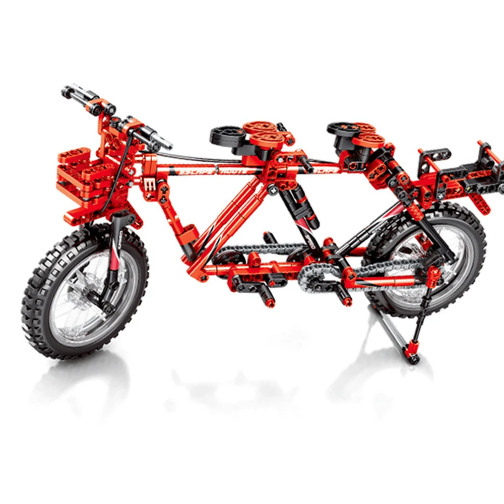 Творческие развивающие строительные блоки игрушки для детей техника велосипед