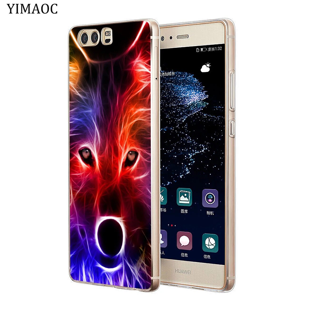 Мягкий силиконовый чехол для телефона YIMAOC The Wolf animal из ТПУ Huawei P30 P20 Pro P10 P9 P8 Lite 2016 2017