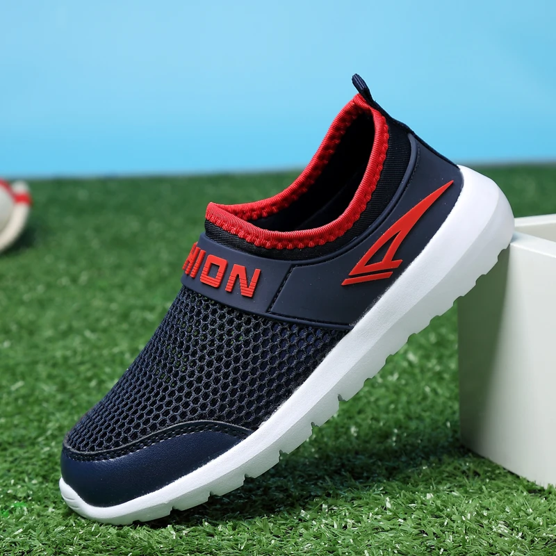 LoadingFunds/Новая летняя детская обувь сетчатые слипоны детские кроссовки для