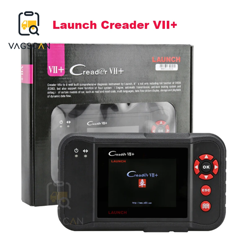 Считыватель кодов ошибок автомобиля диагностический сканер Launch Creader VII Plus +