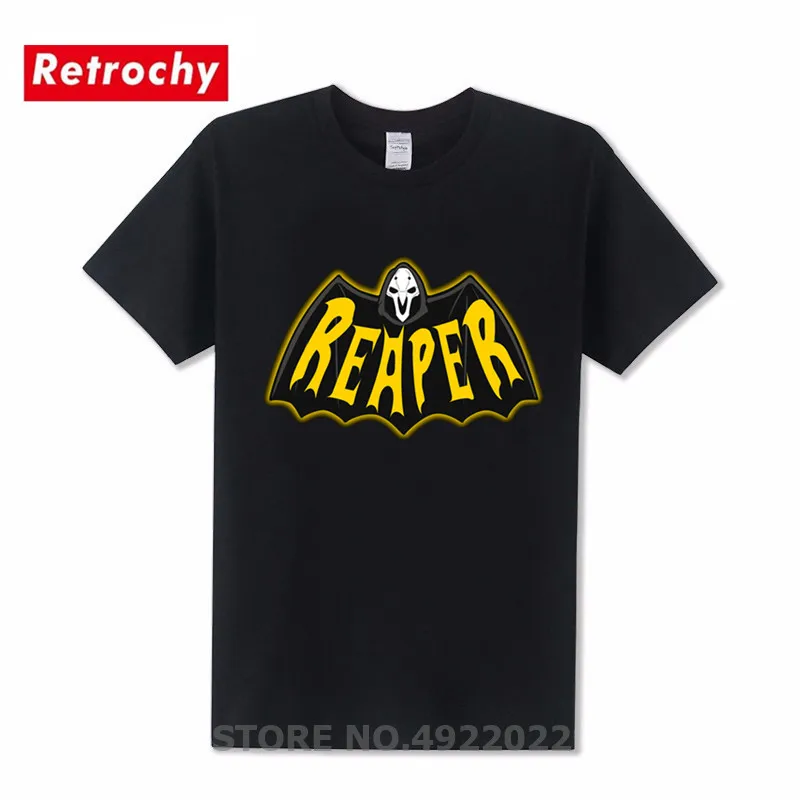 Новинка 2019 стильная футболка в стиле High Street Comic Bat Reaper для геймеров Харадзюку