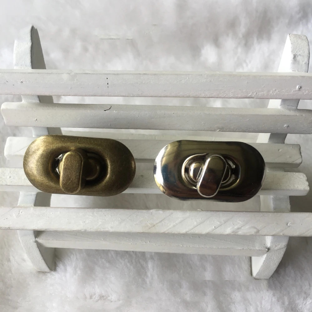 

DIY bag metal rotate lock buckle bronze silver color 30pcs/lot