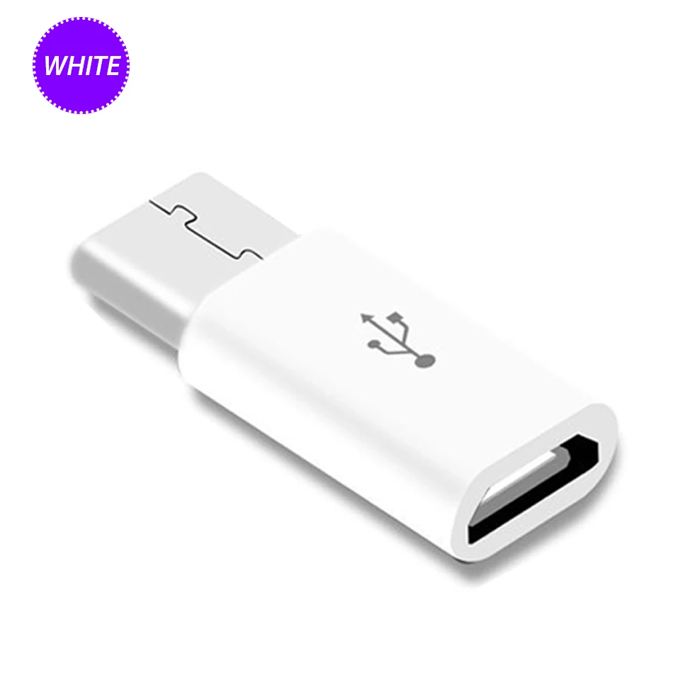 white 8 мм с микро-флеш-накопитель USB с гнездовым для Тип C Male адаптер для Oukitel K10000 Max Doogee F7/T3 USB-C конвертер Кабель зарядного устройства с поддержкой OTG - Цвет: white