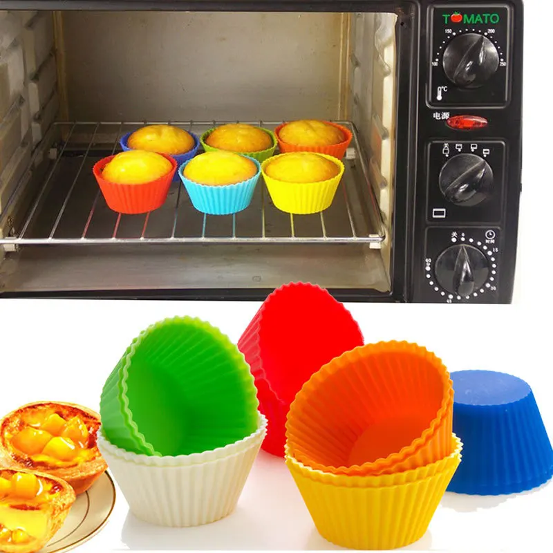 10 шт./лот мягкая круглая силиконовая форма для тортов помадка украшения Маффин