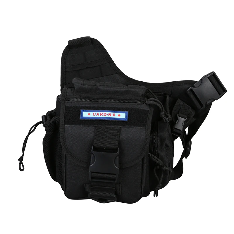 Мужская спортивная сумка на плечо тактическая из ткани Оксфорд с карманами