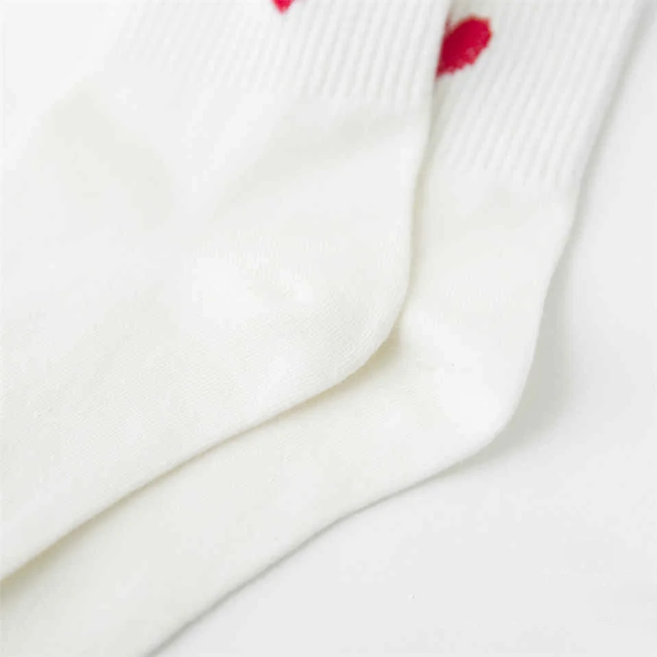 Женские носки с вышивкой Love Heart Sox в Корейском стиле Harajuku модные забавные Calcetines Mujer AMozae хлопковые