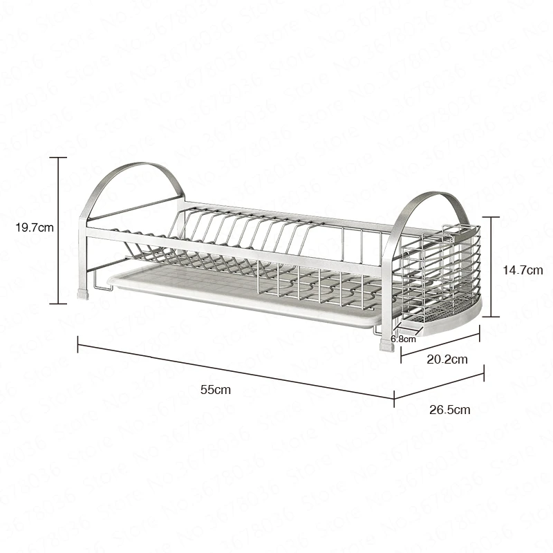 

10% Stainless Steel Dish Rack Dinnerware Sink Drain Rack Kitchen Racks Household Dish Rack Tableware Box Storage Rack