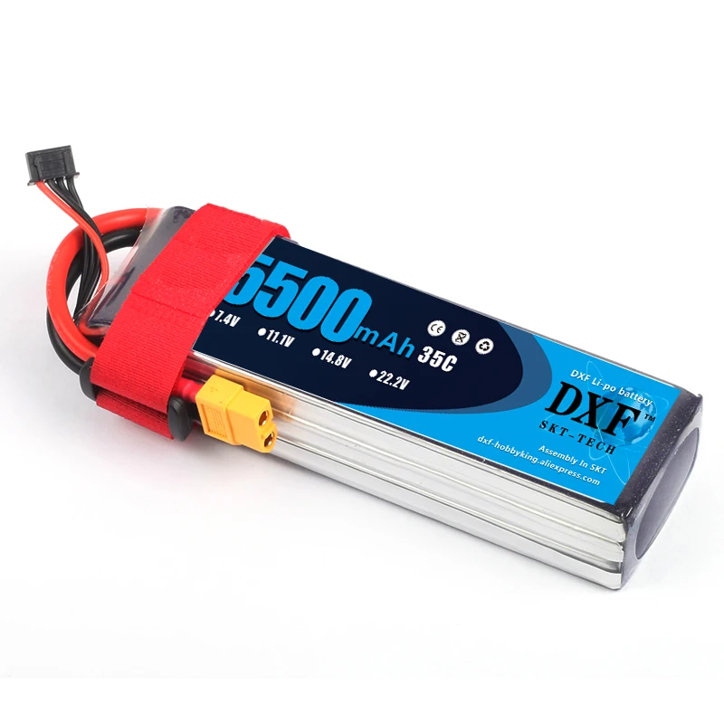2017 DXF RC Lipo 2S Аккумулятор 7 4 в 5500 мАч 35C Max60C для батареи дрона AKKU вертолета