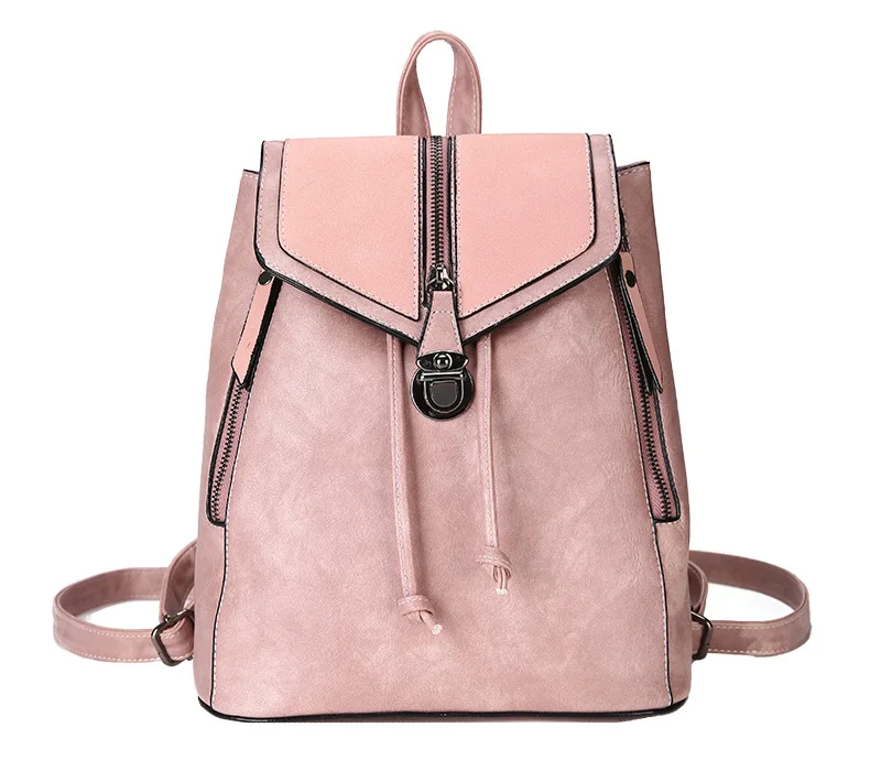 pink Mododiino рюкзак женская сумка рюкзак с защитой от кражи из искусственной кожи женские рюкзаки Подростковая школьная сумка рюкзак для путешествий DNV1139 - Цвет: pink