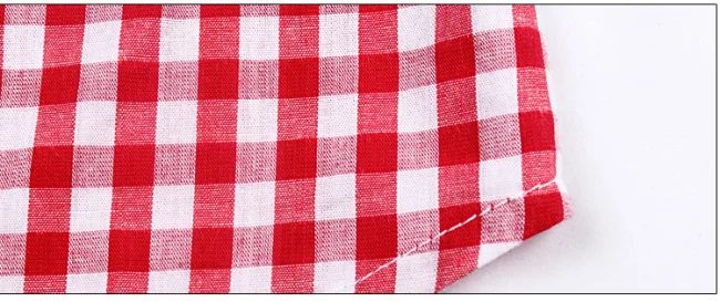 The girl was wearing a red checked shirt