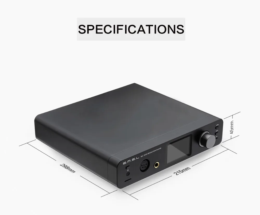 SMSL DP3 ES9018Q2C XLR мультимедийный Recevier сбалансированный усилитель для наушников HIFI EXQUIS Bluetooth Wifi SD карта/USB плеер с ЦАП