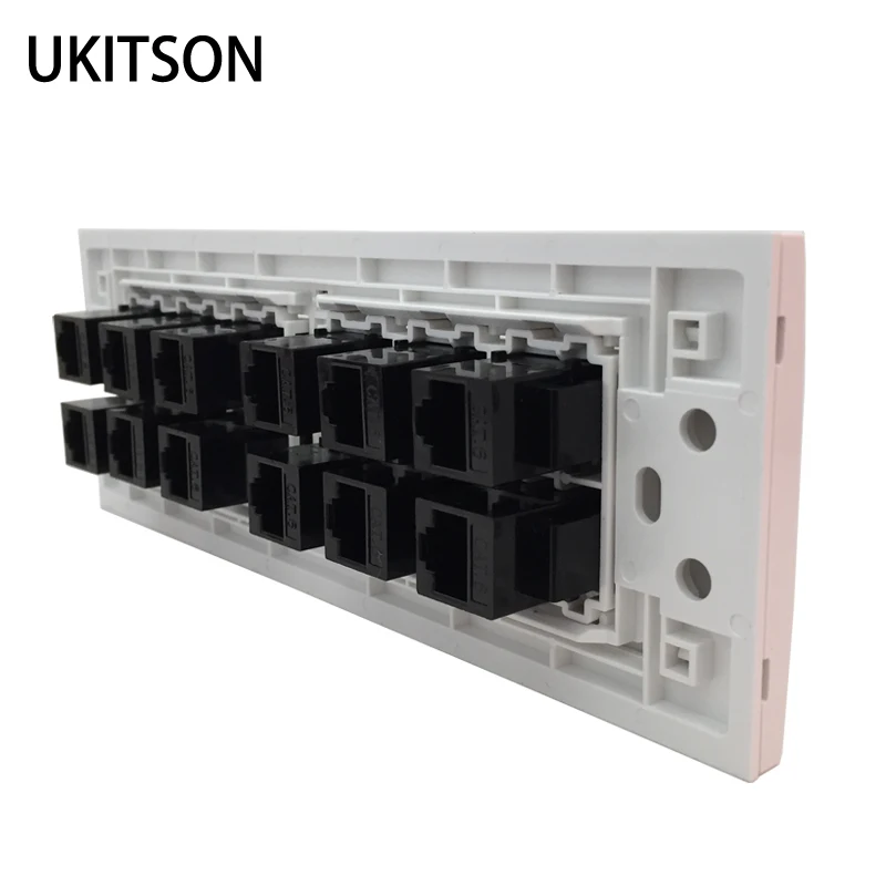 Разъем CAT5E CAT6 RJ45 Мама мама 12 вилок удлинитель порт гнезда 118 типа панельная