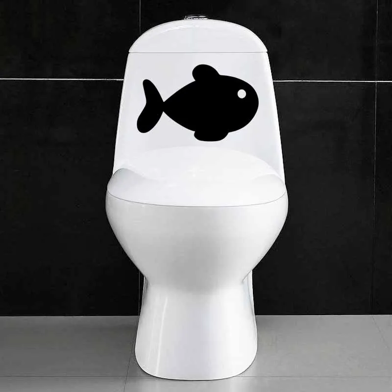 Yoja 24.9x15.7CM Простая рыба под водой наклейка на стену для унитаза для декорации детской комнаты T5-0387.