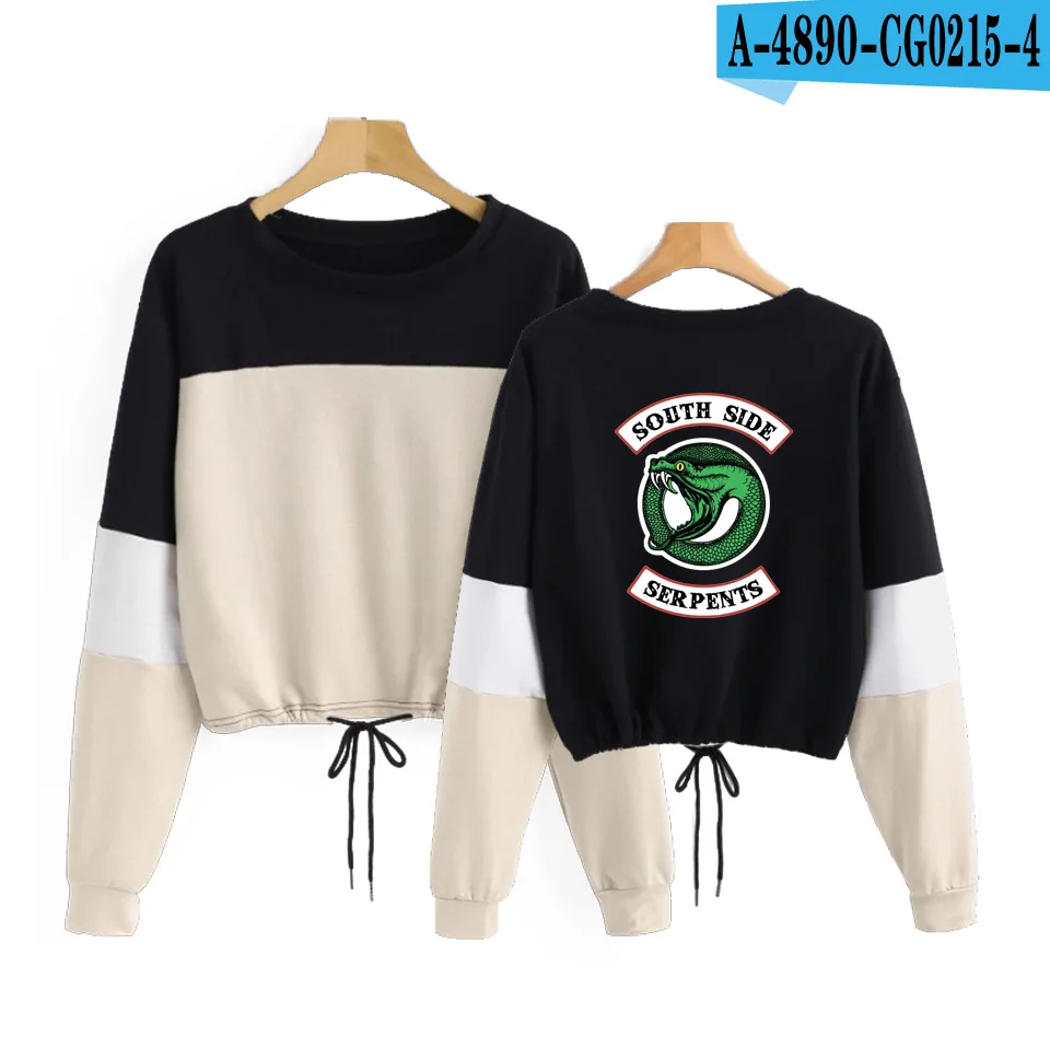 Beige FRDUN Tommee модная новая толстовка с длинными рукавами и круглым вырезом в стиле ривердейла, женская одежда в стиле хип-хоп - Цвет: Beige