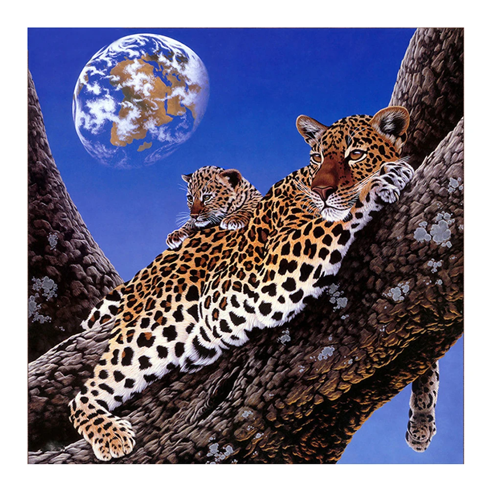 100% Full 5D Diy Diamond Painting Cheetah 3D Embroidery Animals Round&ampSquare Drill Rhinestones Home Decor Gifts | Дом и сад