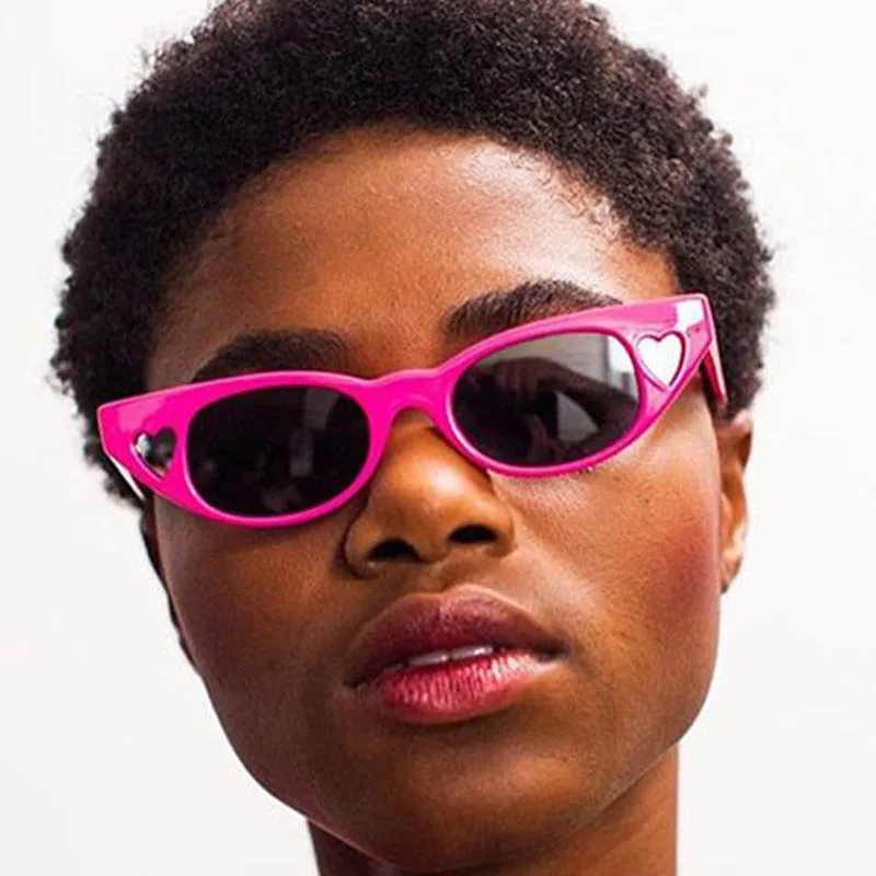 Розовый кошачий глаз солнцезащитные очки женские брендовые дизайнерские ретро