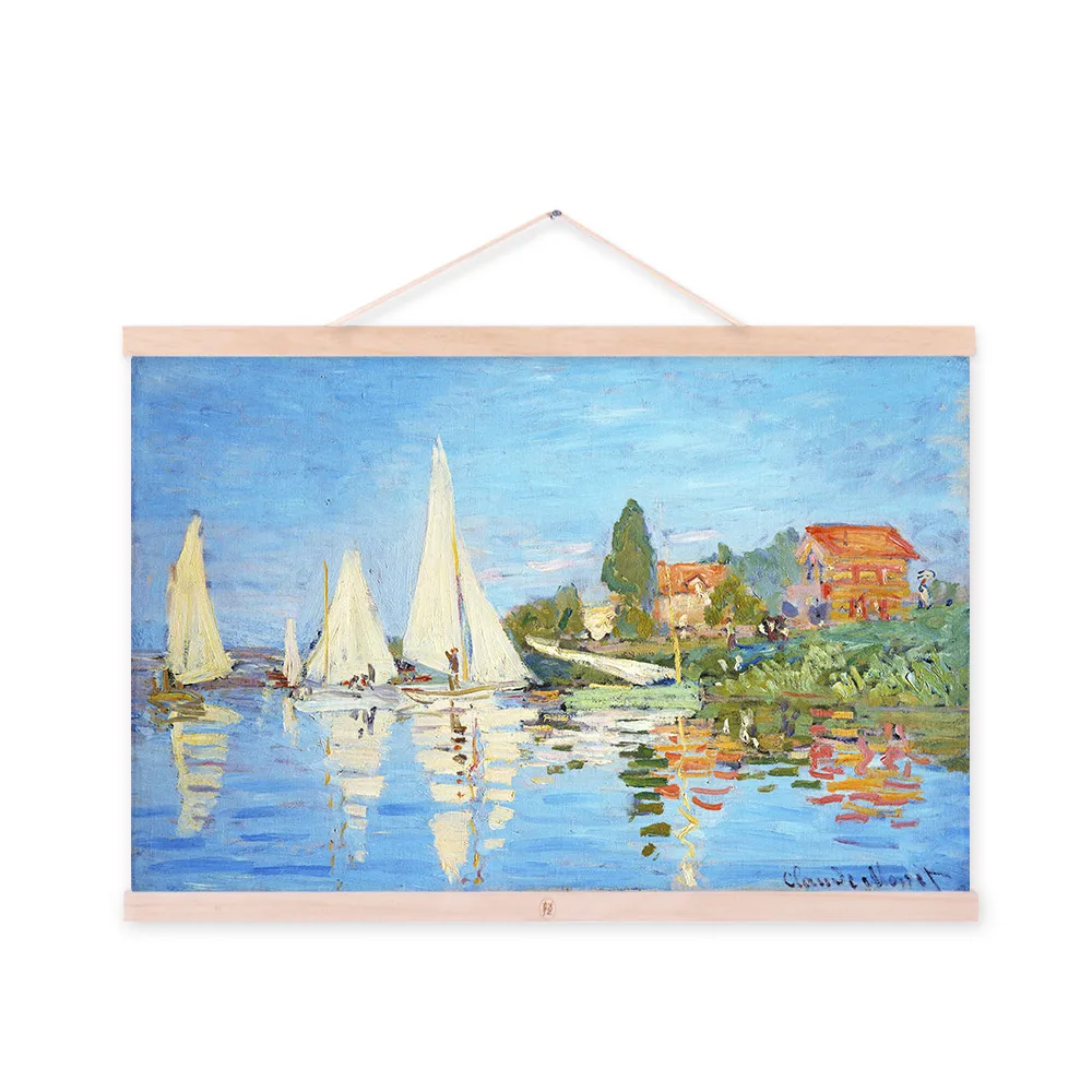 Импрессионизм Клод Моне коттедж парусный пейзаж Художественная печать плакат