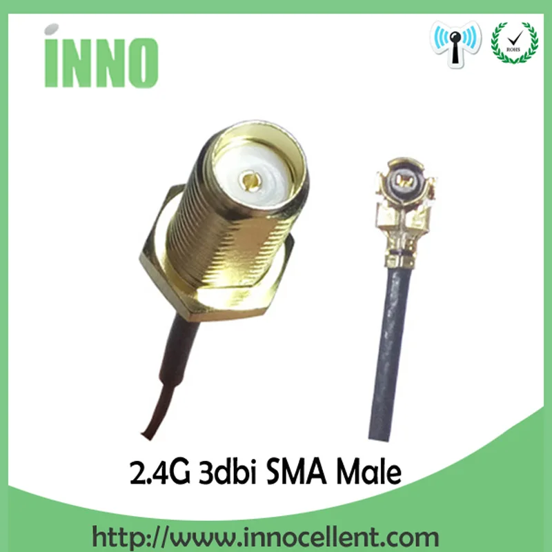 EOTH  2.4g antenna 2~3dbi sma male wlan wifi 2.4ghz antene IPX ipex 1 SMA female pigtail Extension Cable iot module antena