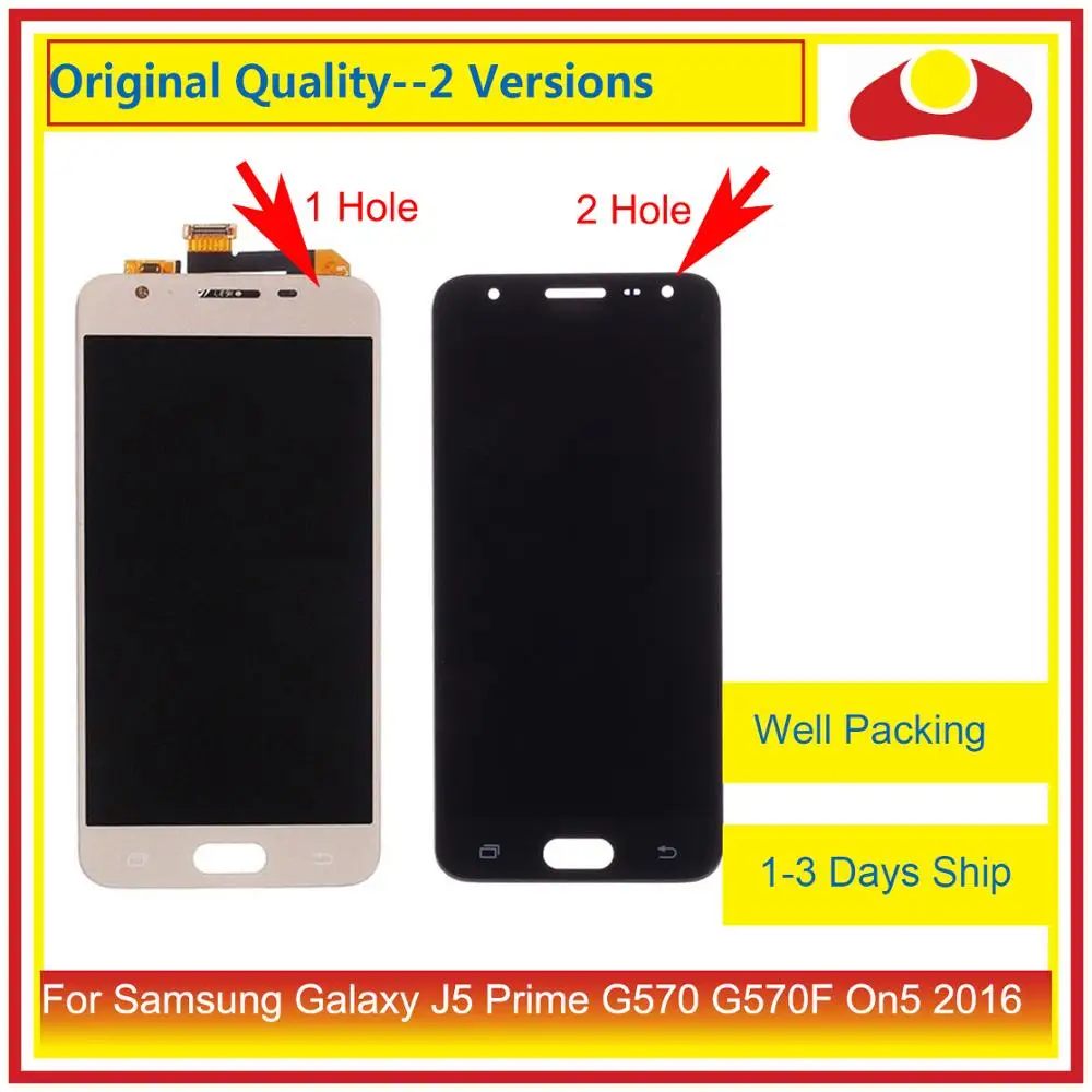 10 шт./лот для samsung Galaxy J5 Prime G570 G570F On5 2016 ЖК дисплей с сенсорным экраном дигитайзер