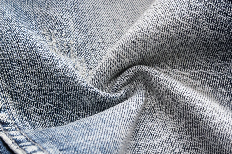 Итальянский винтажный дизайнерский мужской джинсовый светильник, синие, Ретро стиль, обтягивающие рваные джинсы, Мужские штаны на пуговицах, модные эластичные классические джинсы