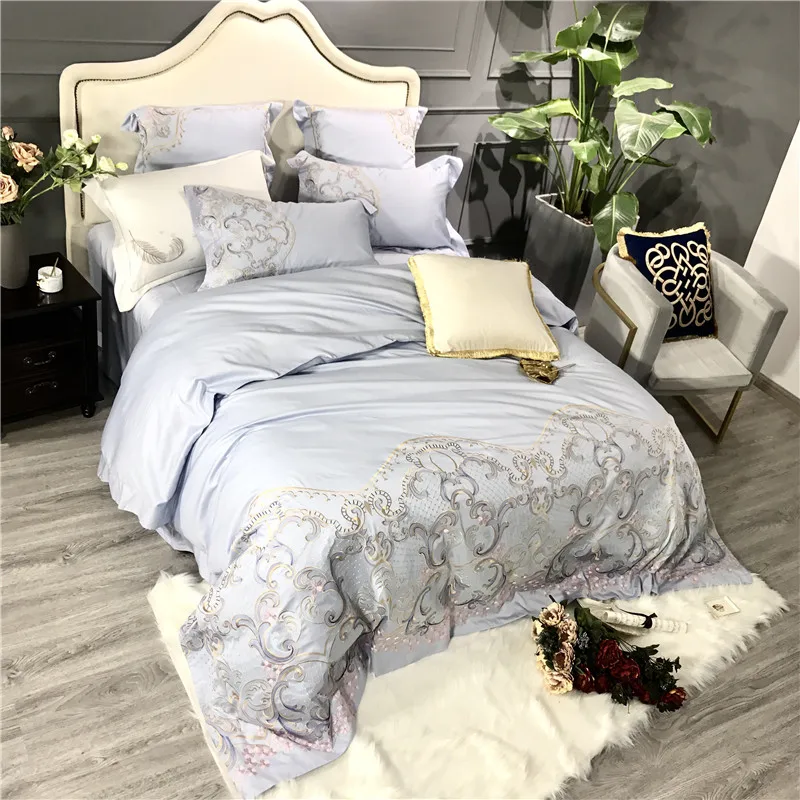 Роскошный Европейский королевский комплект постельного белья из египетского