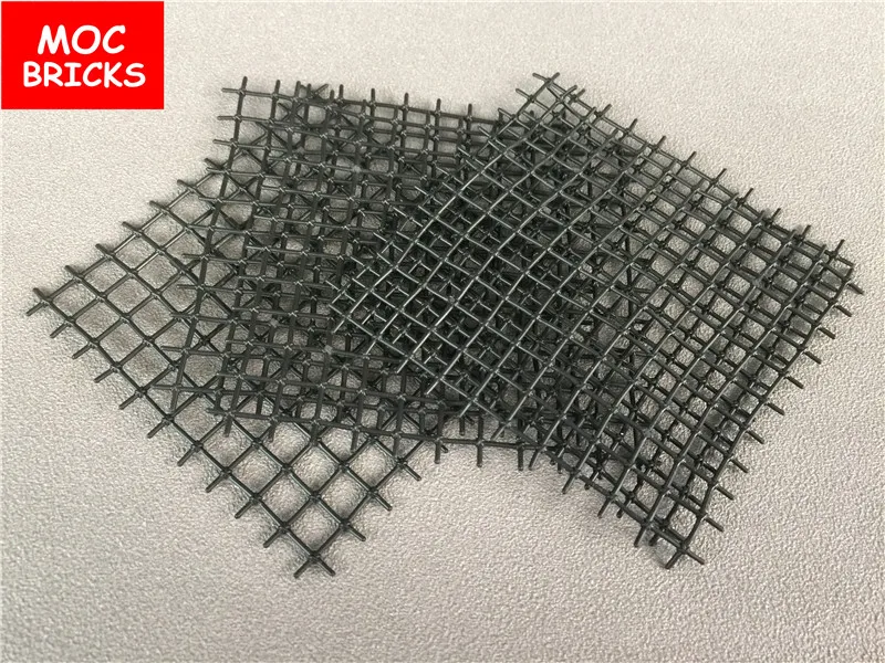 5 шт./лот MOC кирпичи Сделай Сам черный мягкий охотничий дурак 10x10 сетчатая ловушка