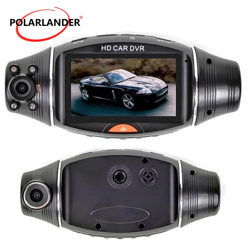2 7 дюймовый GPS регистратор DVR R310 видеорегистратор HD TFT LCD 1080P с двумя линзами
