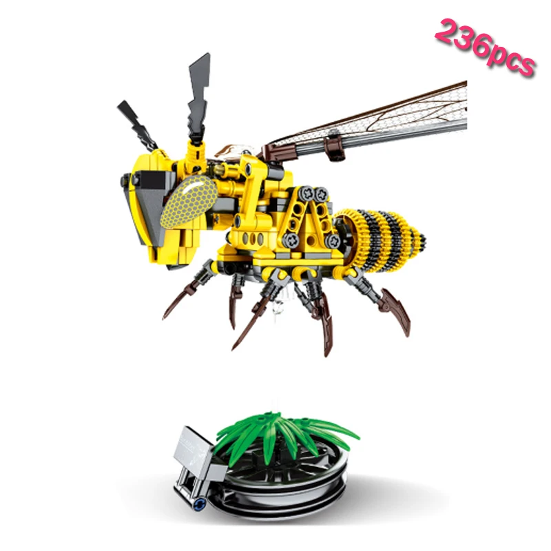 236 шт Имитация насекомых DIY пчелы ОСА модель строительные блоки совместимые Legoe
