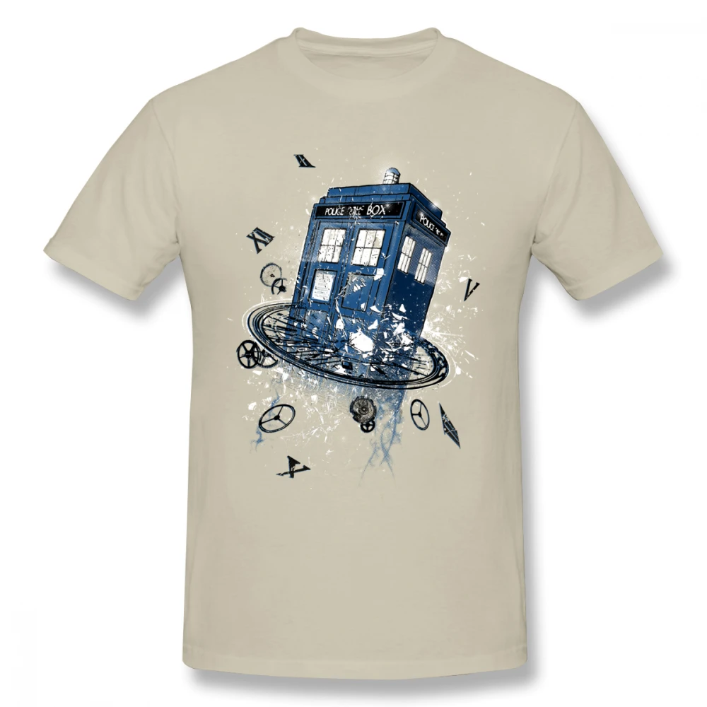 Футболка Doctor Who DR Tardis, Мужская футболка с графическим рисунком и коротким рукавом, новинка года, летняя футболка - Цвет: Хаки