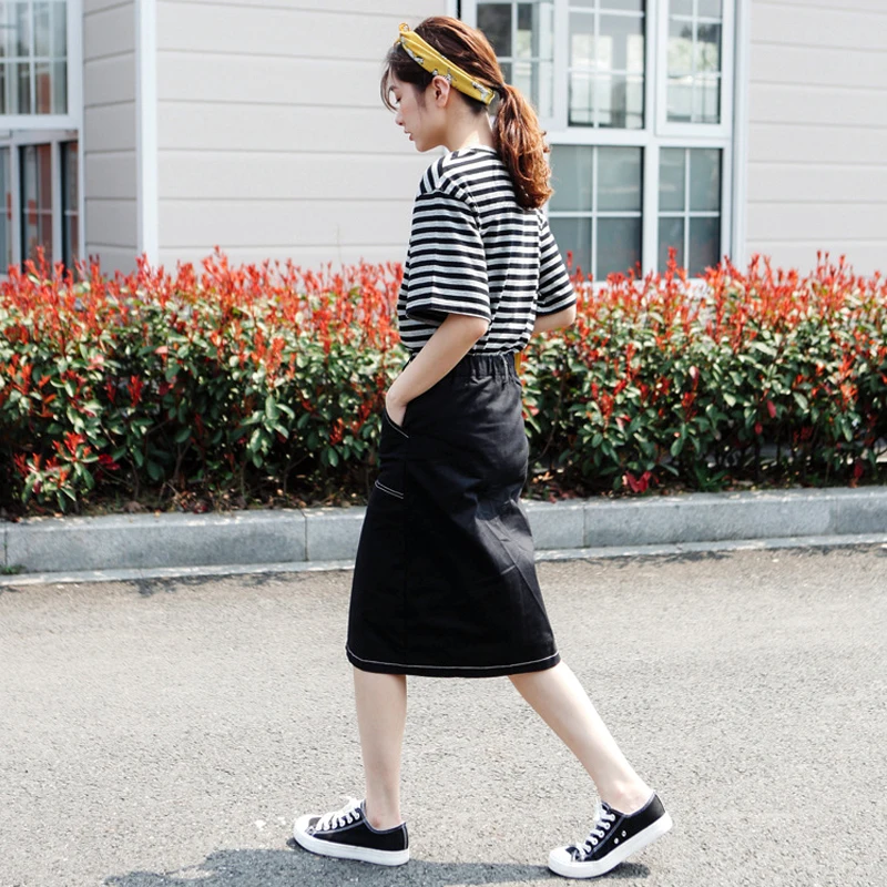 Винтажные полосатые футболки 2019 летняя повседневная одежда 80s 90 s молодежные