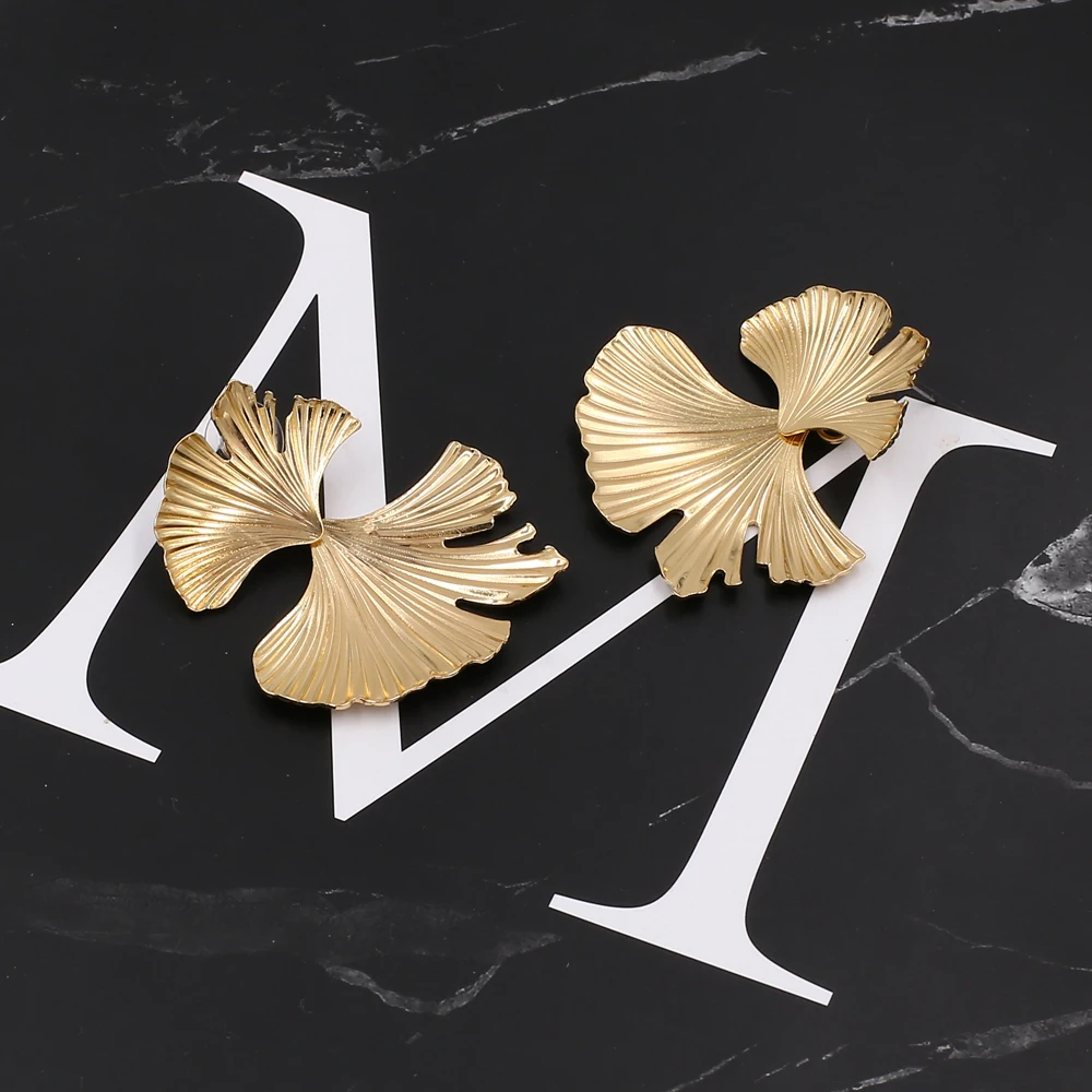 Vodeshanliwen New Gold Starfish Stud Earrings For Women Fashion Bohemian Big Metal Statement 2019 Ocean style Jewelry | Украшения и