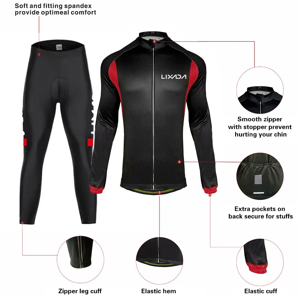 Тренировочные штаны для футбола Lixada зимние Осенние с длинными рукавами