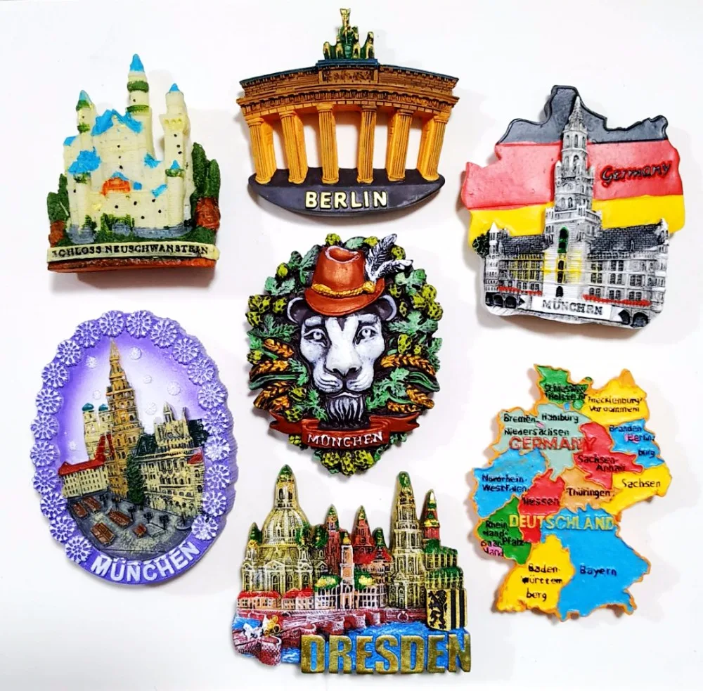 Munich City Hall и Marinplatz 3D магнит на холодильник, немецкие туристические сувениры, магнитные наклейки на холодильник, украшение для дома