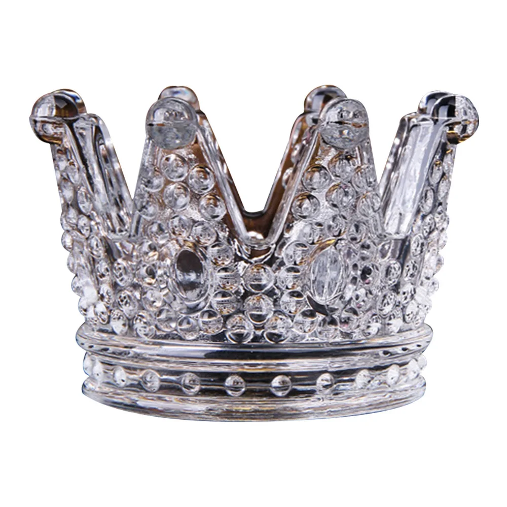 1 шт. Изысканная пепельница в форме короны для сигар и сигарет круглый стеклянный