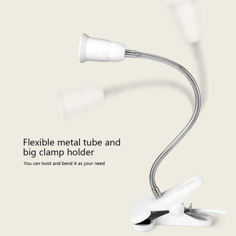 Гибкий провод для шеи настольная лампа нажимной держатель переключатель E27 400 мм