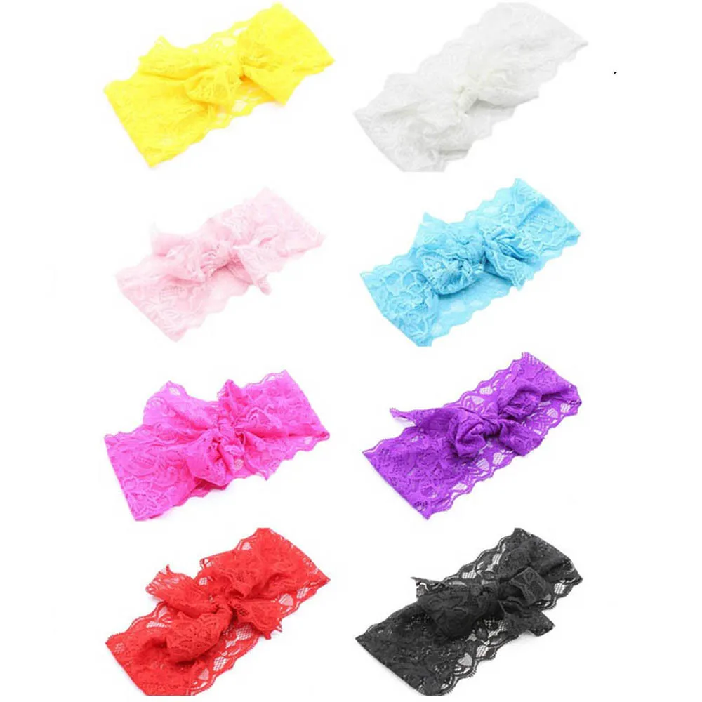 Модные аксессуары для волос маленьких девочек кружевная лента с большим бантом