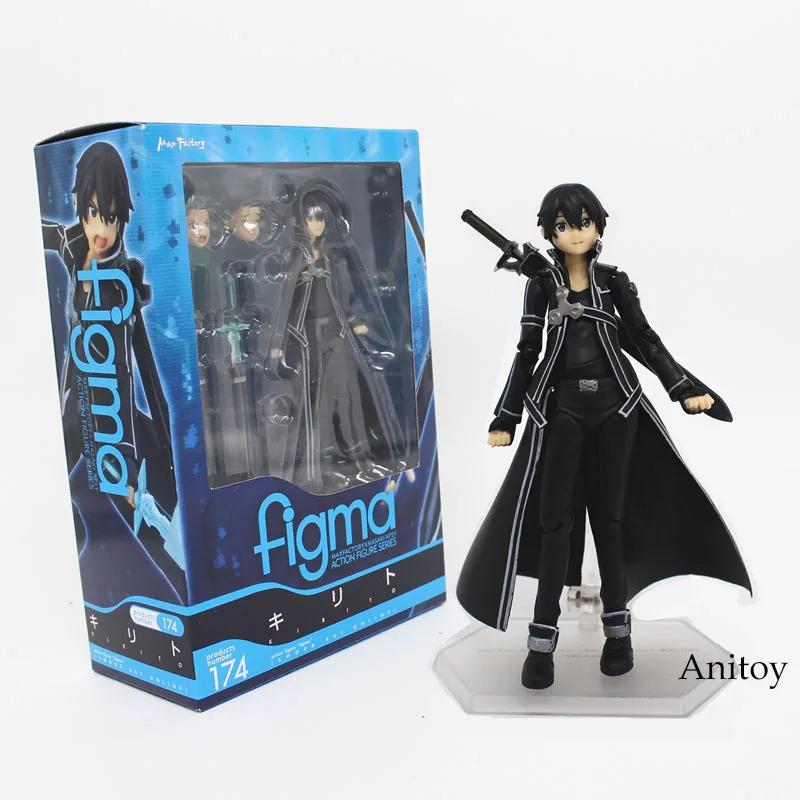 15 см аниме меч искусство онлайн kirigaya kazuto Figma 174 ПВХ фигурка Коллекционная модель игрушки KT3875