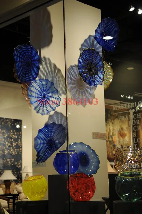 

100% выдувные боросиликатные стеклянные пластины красочные Дэйл Chihuly стиль