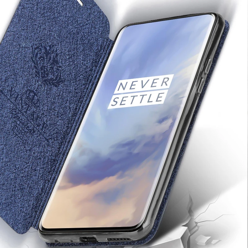 Чехол Mofi для oneplus 7 pro Оригинальный чехол силиконовая задняя крышка кожаный