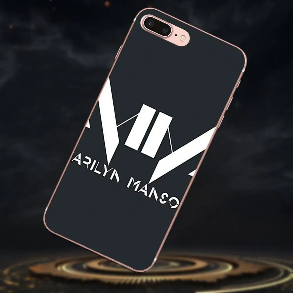 Marilyn Manson Logo For Huawei P7 Honor 4C 5A 5C 5X 6 6C 6A 6X 7 7X 8 9 V8 V10 Y3II Y5II Y6II G8 Play Lite Cover | Мобильные
