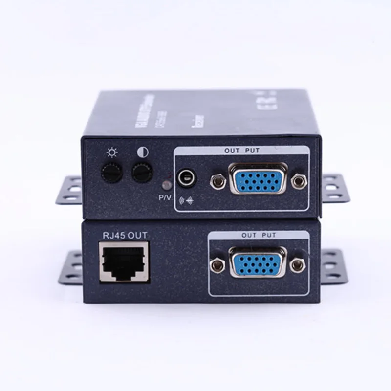 1080P 200 м VGA Видео Аудио удлинитель повторитель по Cat6 Cat7 Ethernet кабели RJ45 передатчик