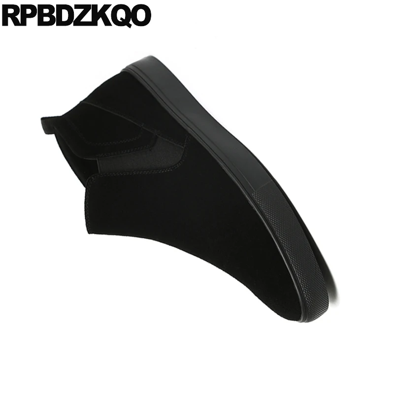 замша плоские искусственный мех осенняя обувь удобный челси тренер кроссовки