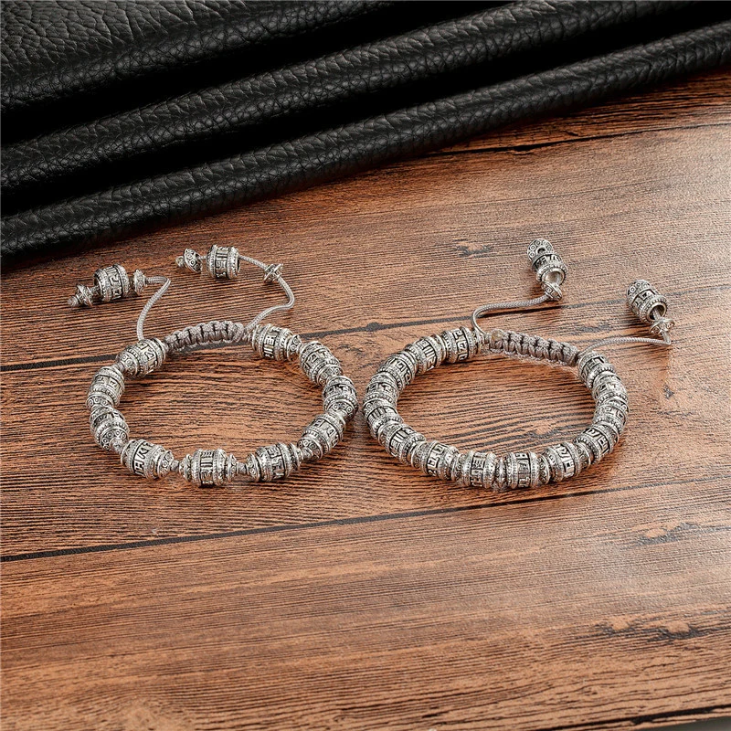 Буддистский ретро браслет с шестью надписями|alloy bracelet|bracelet menbracelet women |