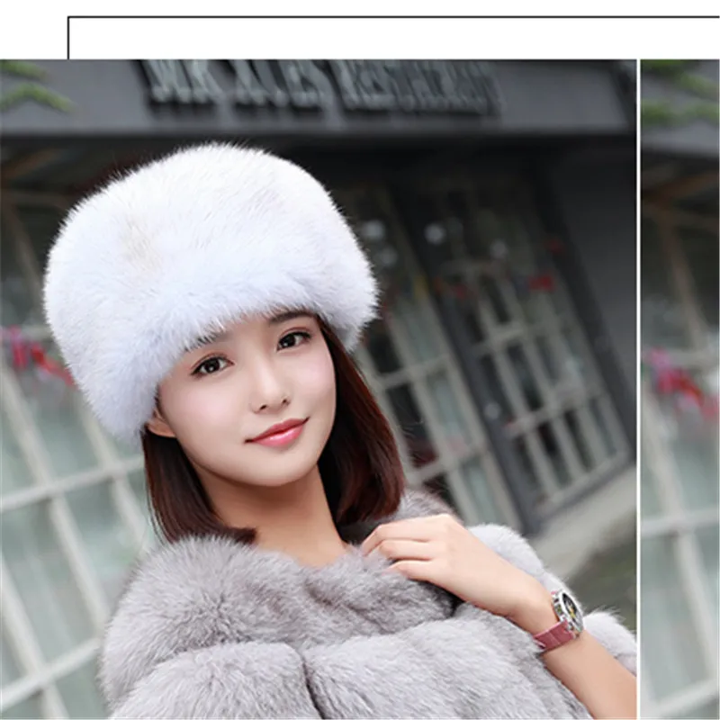 Женская шапка из 100% натурального Лисьего меха зимняя лисы Оригинальная